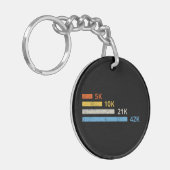 Hardloopafstanden II - 5K 10K 21K 42K Marathoner Sleutelhanger (Voorkant Links)