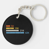 Hardloopafstanden II - 5K 10K 21K 42K Marathoner Sleutelhanger (Achterkant)