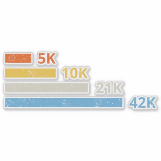 Hardloopafstanden II - 5K 10K 21K 42K Marathoner Sticker (Voorkant)