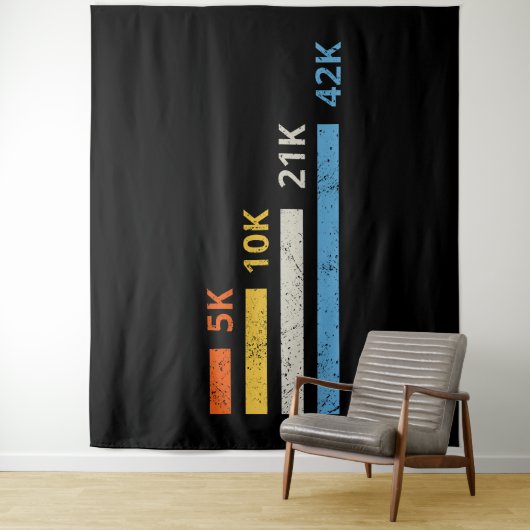 Hardloopafstanden II - 5K 10K 21K 42K Marathoner Wandkleed (In situ)