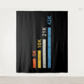 Hardloopafstanden II - 5K 10K 21K 42K Marathoner Wandkleed (Voorkant)