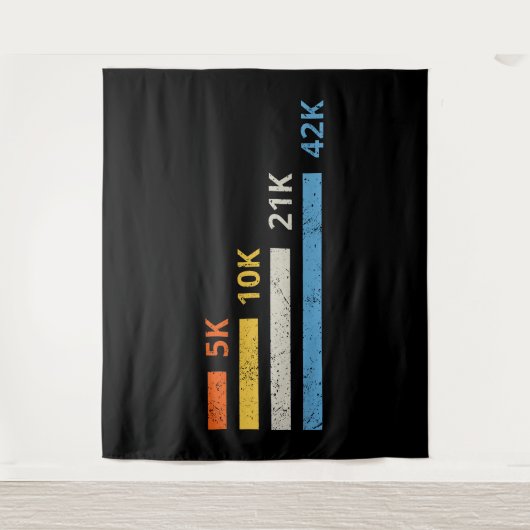 Hardloopafstanden II - 5K 10K 21K 42K Marathoner Wandkleed (Voorkant)