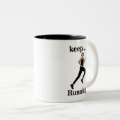 Hardloopatleet Marathoner Tweekleurige Koffiemok (Voorkant rechts)