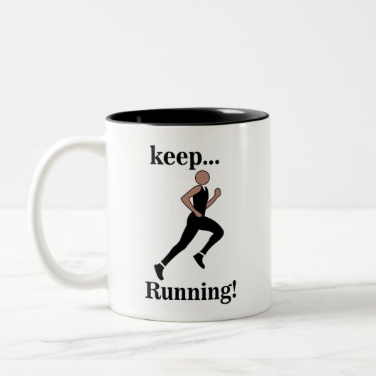 Hardloopatleet Marathoner Tweekleurige Koffiemok (Links)