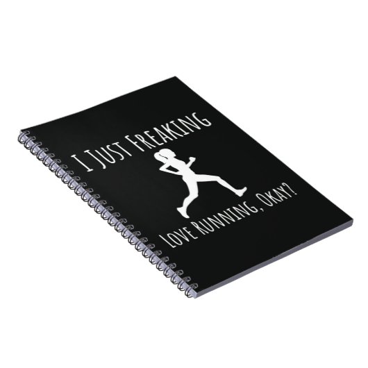 Hardloopcadeaus voor haar Vrouw Modern Girl Runner Notitieboek (Rechterzijde)