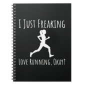 Hardloopcadeaus voor haar Vrouw Modern Girl Runner Notitieboek (Voorkant)