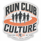 Hardloopclub Hardloopteam Atletiekbaan Sticker (Voorkant)