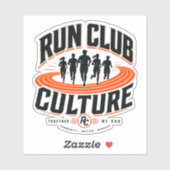 Hardloopclub Hardloopteam Atletiekbaan Sticker (Vel)