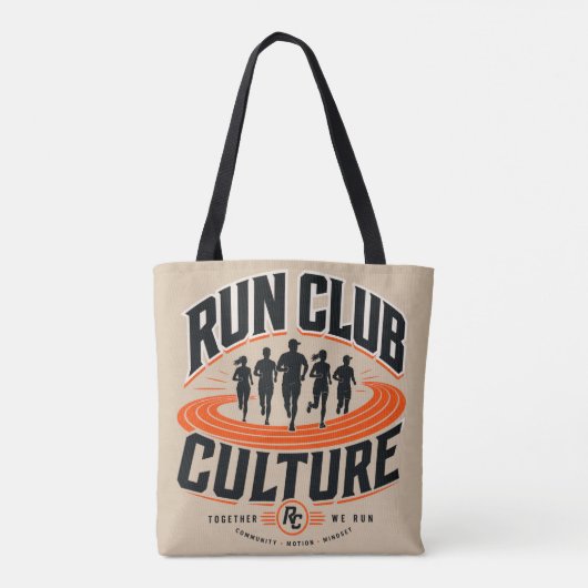 Hardloopclub hardloopteam baan tote bag (Achterkant)