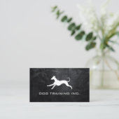 Hardloophond Logo | dierentrainer Visitekaartje (Staand voorkant)