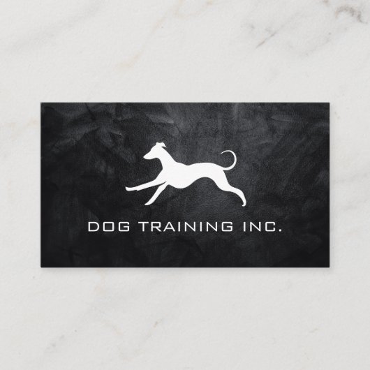 Hardloophond Logo | dierentrainer Visitekaartje (Voorkant)