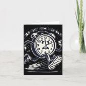 Hardloopklok maakt elke seconde tellen Sticker Kaart (Voorkant)