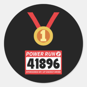 Hardlooploper Halve Marathon Halloween Kostuum 1 Ronde Sticker