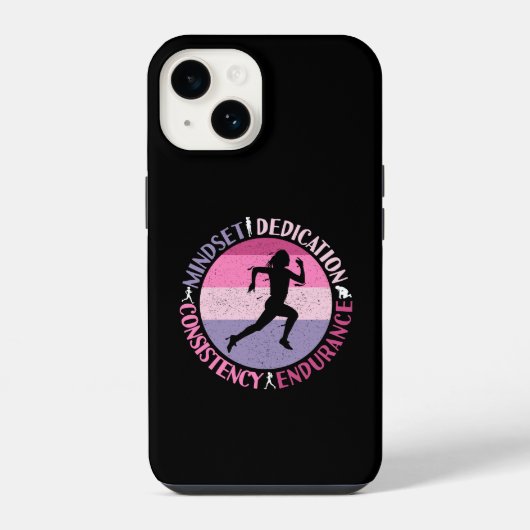Hardloopmentaliteit - Girthy Runner-uithoudingsver iPhone Hoesje (Achterkant)