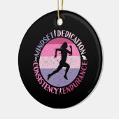 Hardloopmentaliteit - Girthy Runner-uithoudingsver Keramisch Ornament (Links)