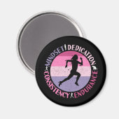 Hardloopmentaliteit - Girthy Runner-uithoudingsver Magneet (Voorkant / Achterkant)