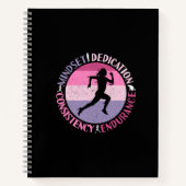 Hardloopmentaliteit - Girthy Runner-uithoudingsver Notitieboek (Voorkant)