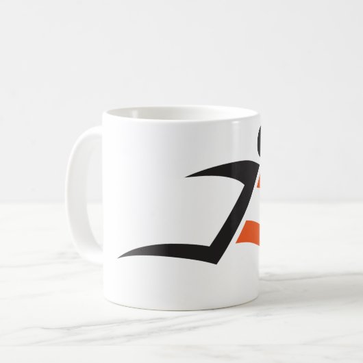 Hardloopontwerp Persoon Koffiemok (Voorkant links)