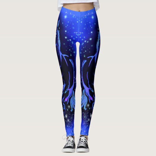 Hardlooppaard Blauwe Leggings (Voorkant)