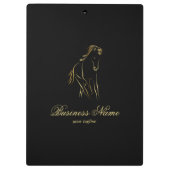 Hardlooppaard in goudkleur klembord (Achterkant)