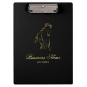 Hardlooppaard in goudkleur klembord (Voorkant)