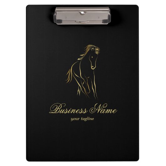 Hardlooppaard in goudkleur klembord (Voorkant)