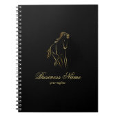 Hardlooppaard in goudkleur notitieboek (Voorkant)