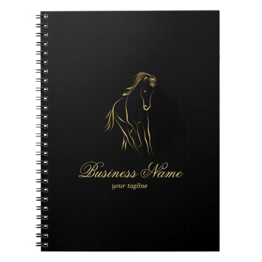 Hardlooppaard in goudkleur notitieboek (Voorkant)