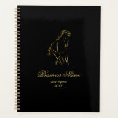 Hardlooppaard in goudkleur planner (Voorkant)