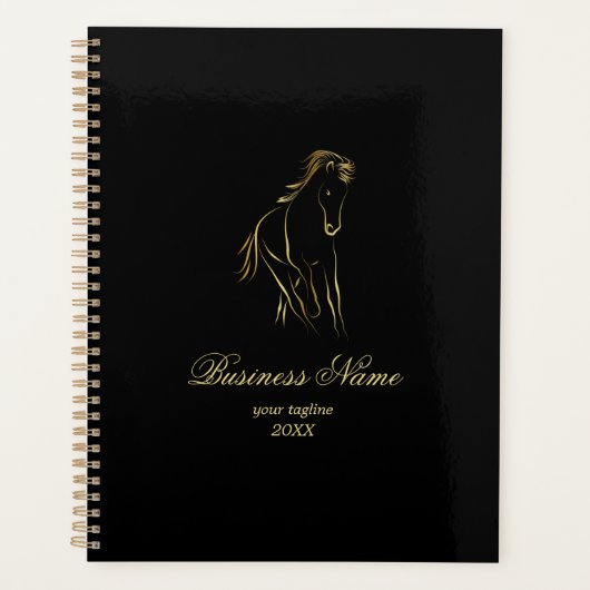 Hardlooppaard in goudkleur planner (Voorkant)