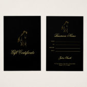 Hardlooppaard in goudkleur visitekaartje (Voorkant /achterkant)