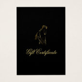 Hardlooppaard in goudkleur visitekaartje (Voorkant)