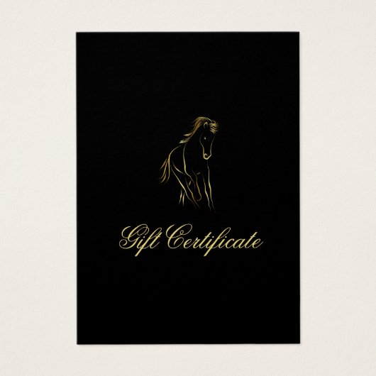 Hardlooppaard in goudkleur visitekaartje (Voorkant)