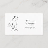 Hardlooppaard in zwarte kleur afsprakenkaartje (Achterkant)