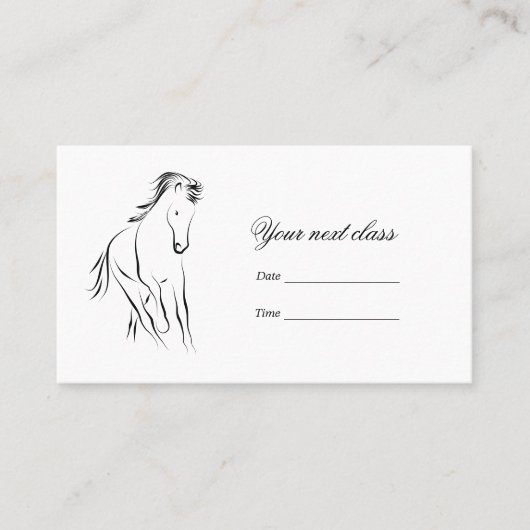 Hardlooppaard in zwarte kleur afsprakenkaartje (Voorkant)