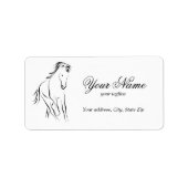 Hardlooppaard in zwarte kleur etiket (Voorkant)