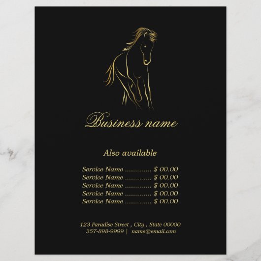 Hardlooppaard in zwarte kleur flyer (Achterkant)