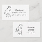 Hardlooppaard in zwarte kleur klantenkaartje (Voorkant / Achterkant)