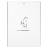 Hardlooppaard in zwarte kleur klembord (Achterkant)