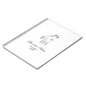 Hardlooppaard in zwarte kleur notitieboek (Linkerzijde)