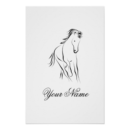 Hardlooppaard in zwarte kleur perfect poster (Voorkant)