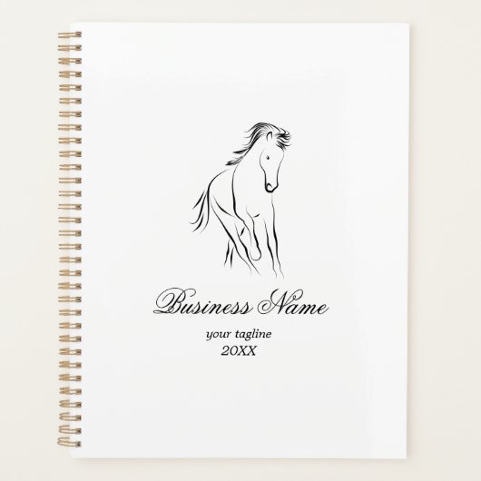 Hardlooppaard in zwarte kleur planner (Voorkant)