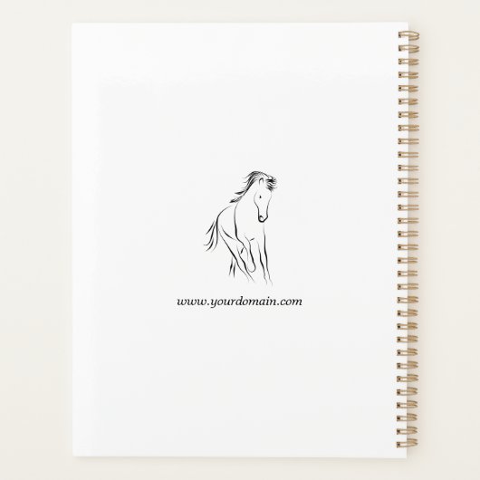 Hardlooppaard in zwarte kleur planner (Achterkant)