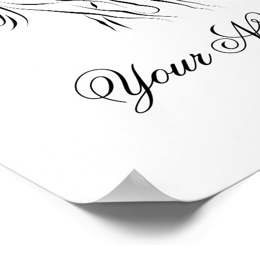 Hardlooppaard in zwarte kleur poster (Hoek)