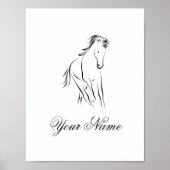 Hardlooppaard in zwarte kleur poster (Voorkant)