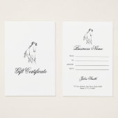 Hardlooppaard in zwarte kleur visitekaartje (Voorkant /achterkant)