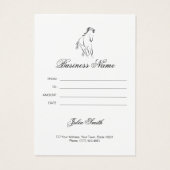 Hardlooppaard in zwarte kleur visitekaartje (Achterkant)