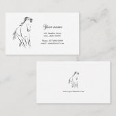 Hardlooppaard in zwarte kleur visitekaartje (Voorkant / Achterkant)