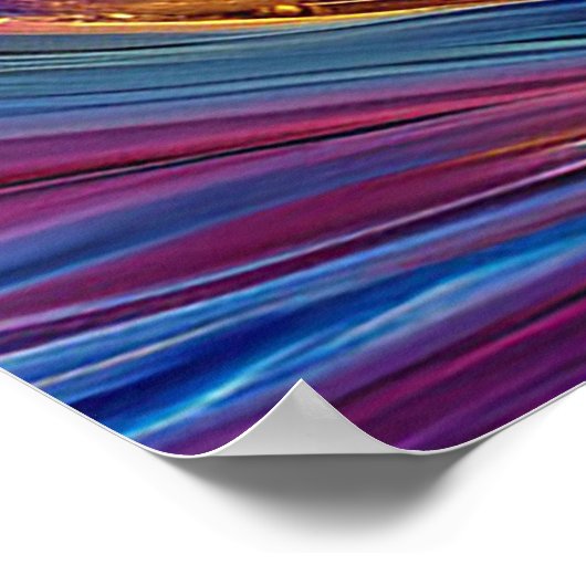 Hardlooppaard met Golden Flowing Mane Poster (Hoek)