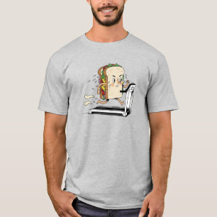 Hardloopsandwich T-shirt Grappig Gym Food T-shir